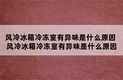 风冷冰箱冷冻室有异味是什么原因 风冷冰箱冷冻室有异味是什么原因